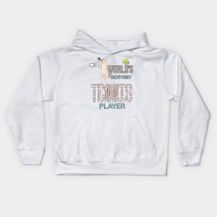 World's Okayest Tennis player in women Kids Hoodie